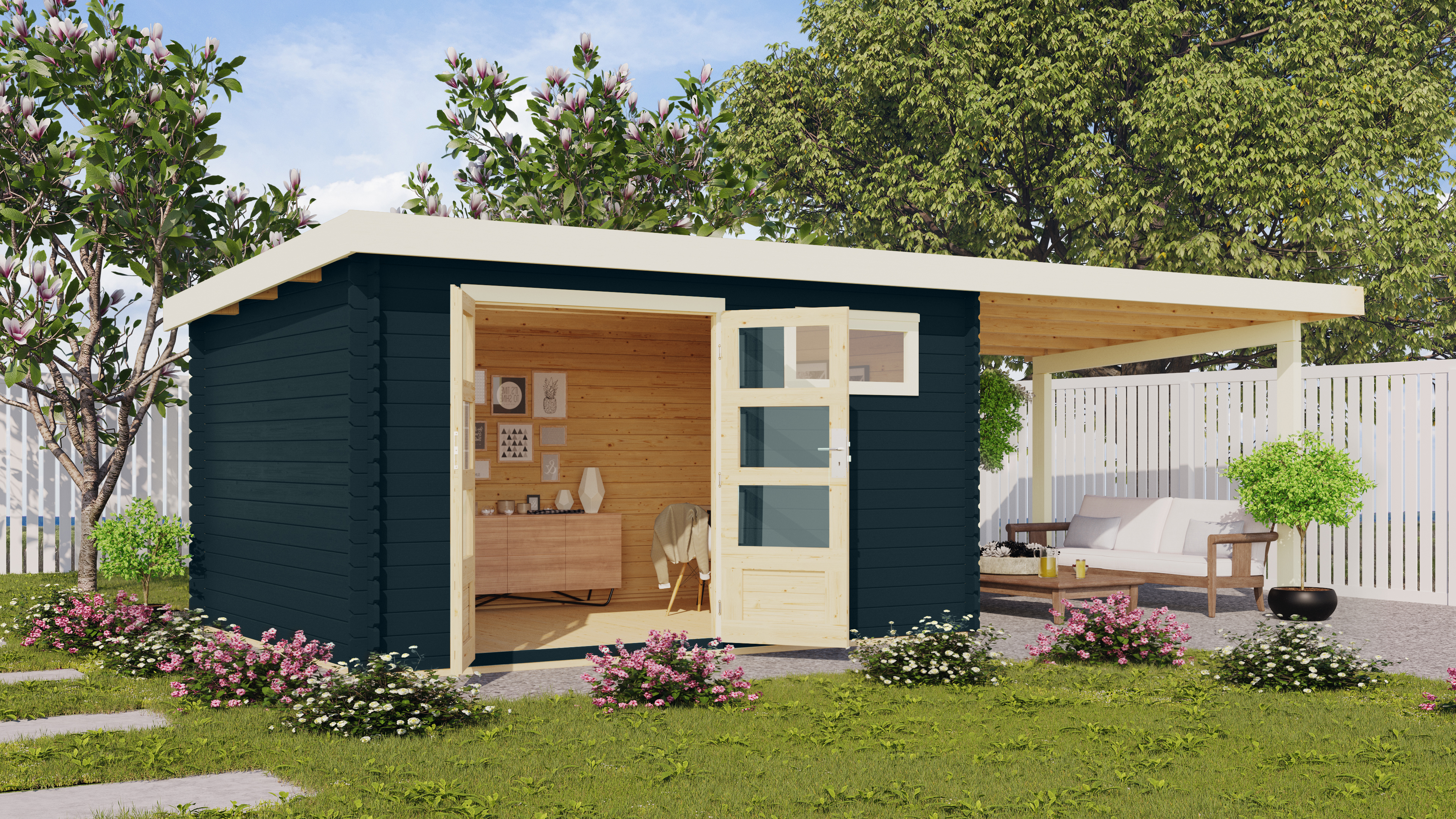 Blockbohlenhäuser Wandstärke 28-38 mm