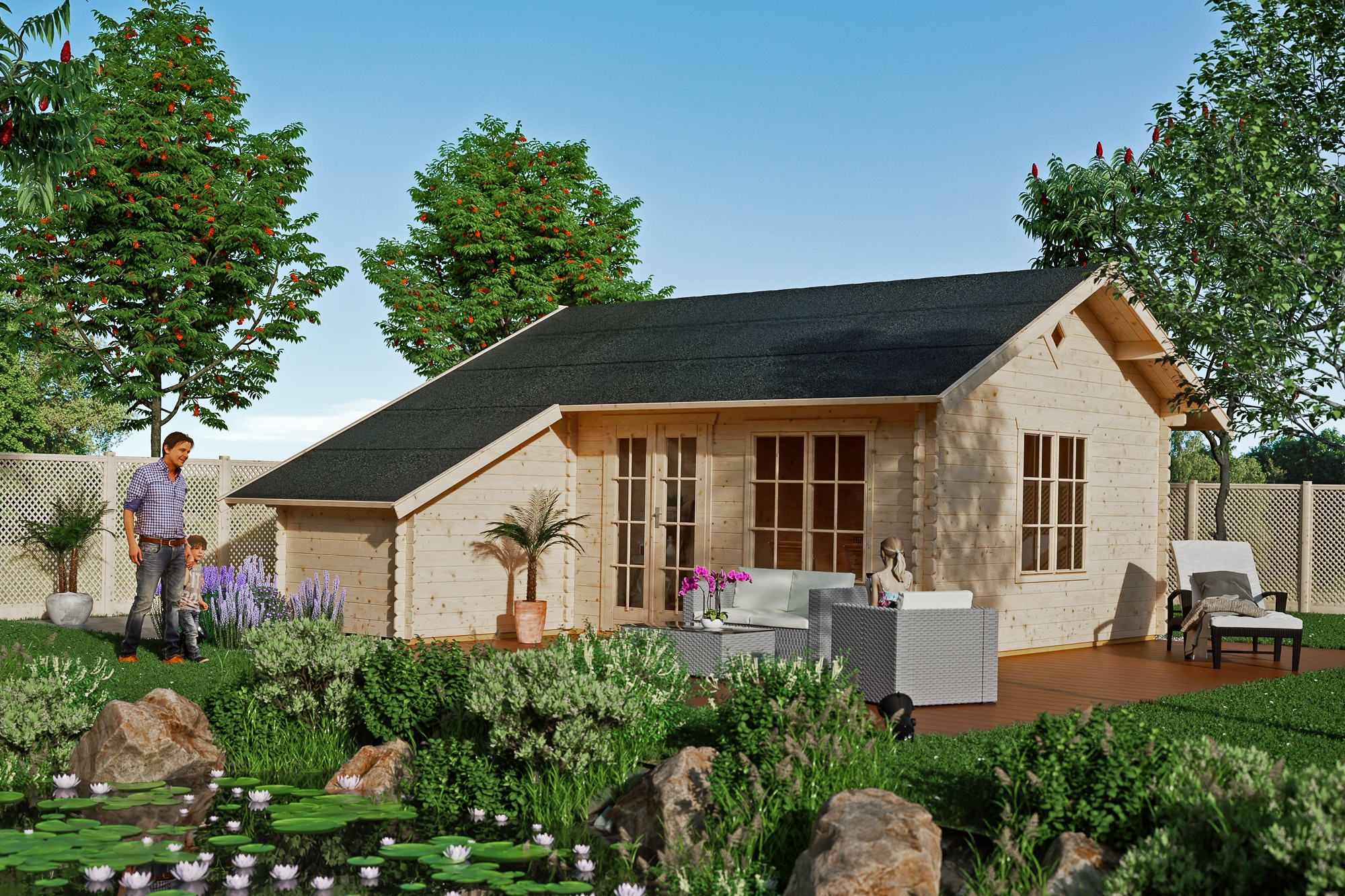 Skan Holz Ferienhäuser 4 Räume oder mehr