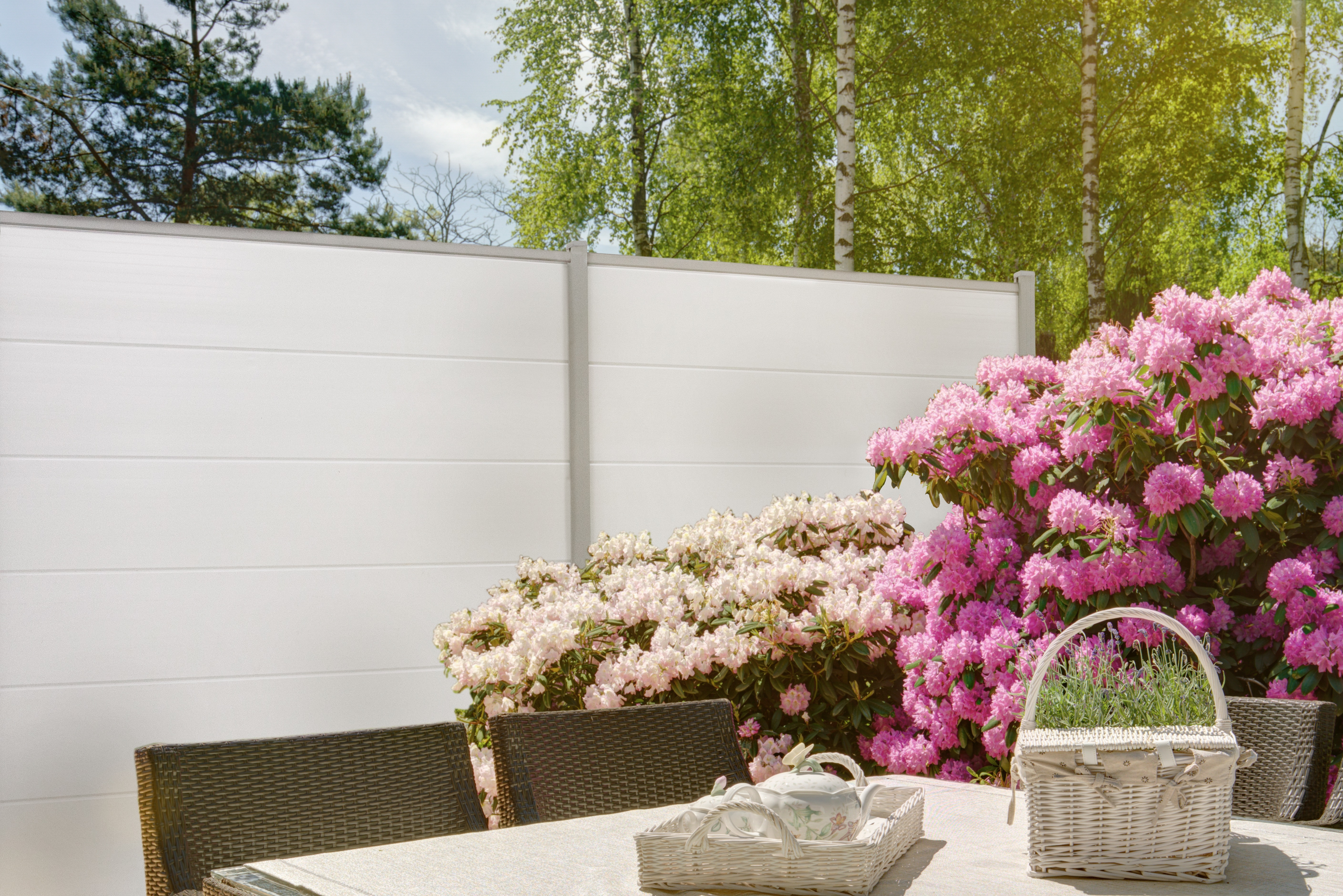 GroJa BasicLine Stecksystem Kunststoff Sichtschutz Zaun