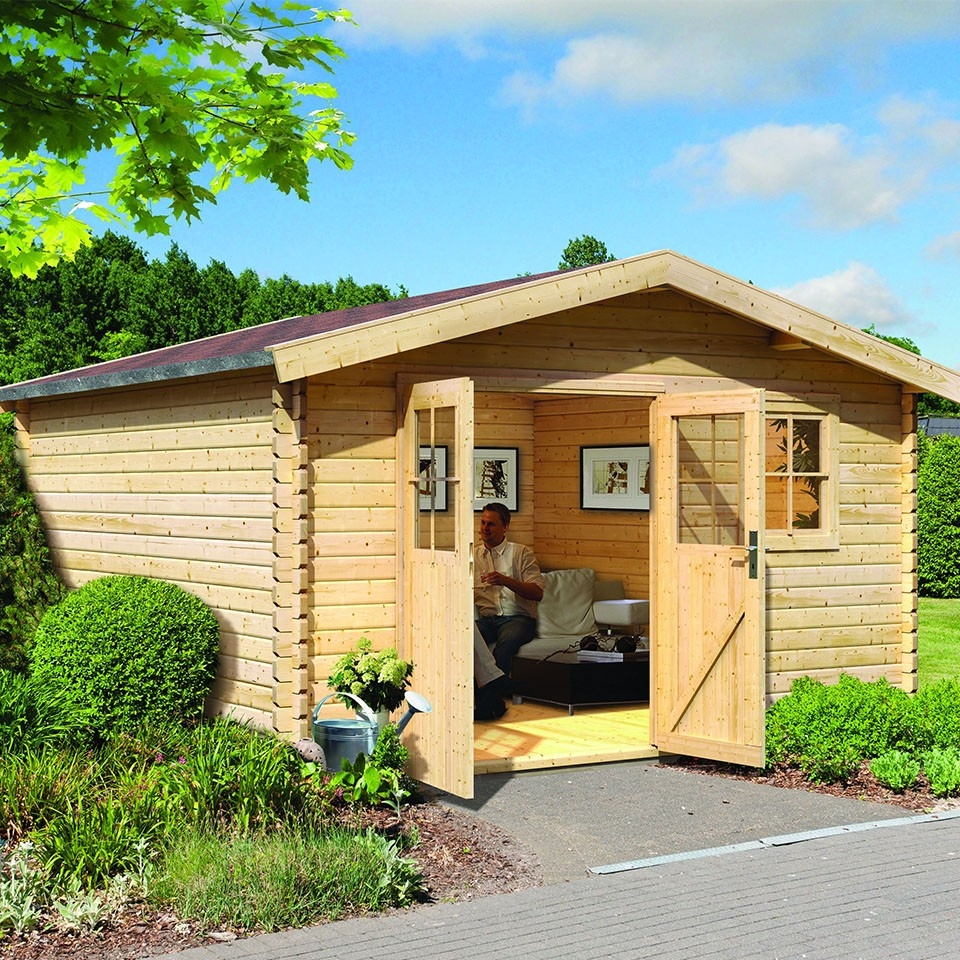 Karibu Blockbohlenhäuser mit Wandstärke 40 mm