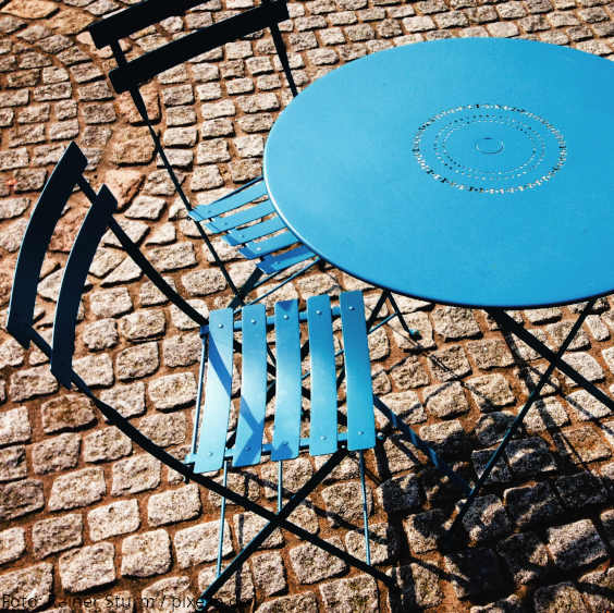 Gartenmöbel aus Stahl