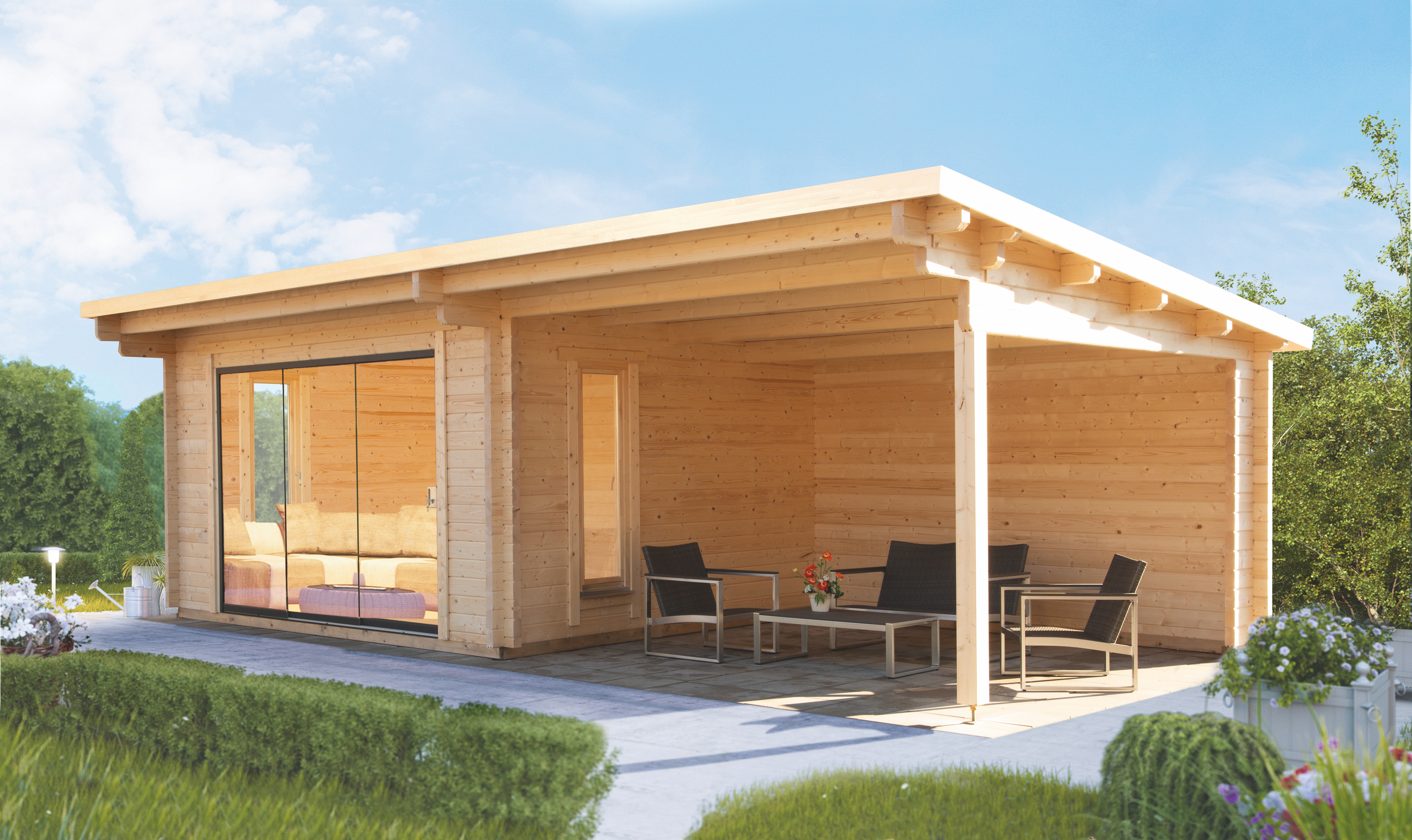 Wolff Finnhaus Blockbohlenhäuser 70 mm