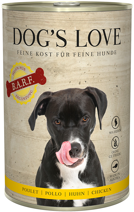 Dog's Love BARF Hundefutter in Dosen Fleisch pur