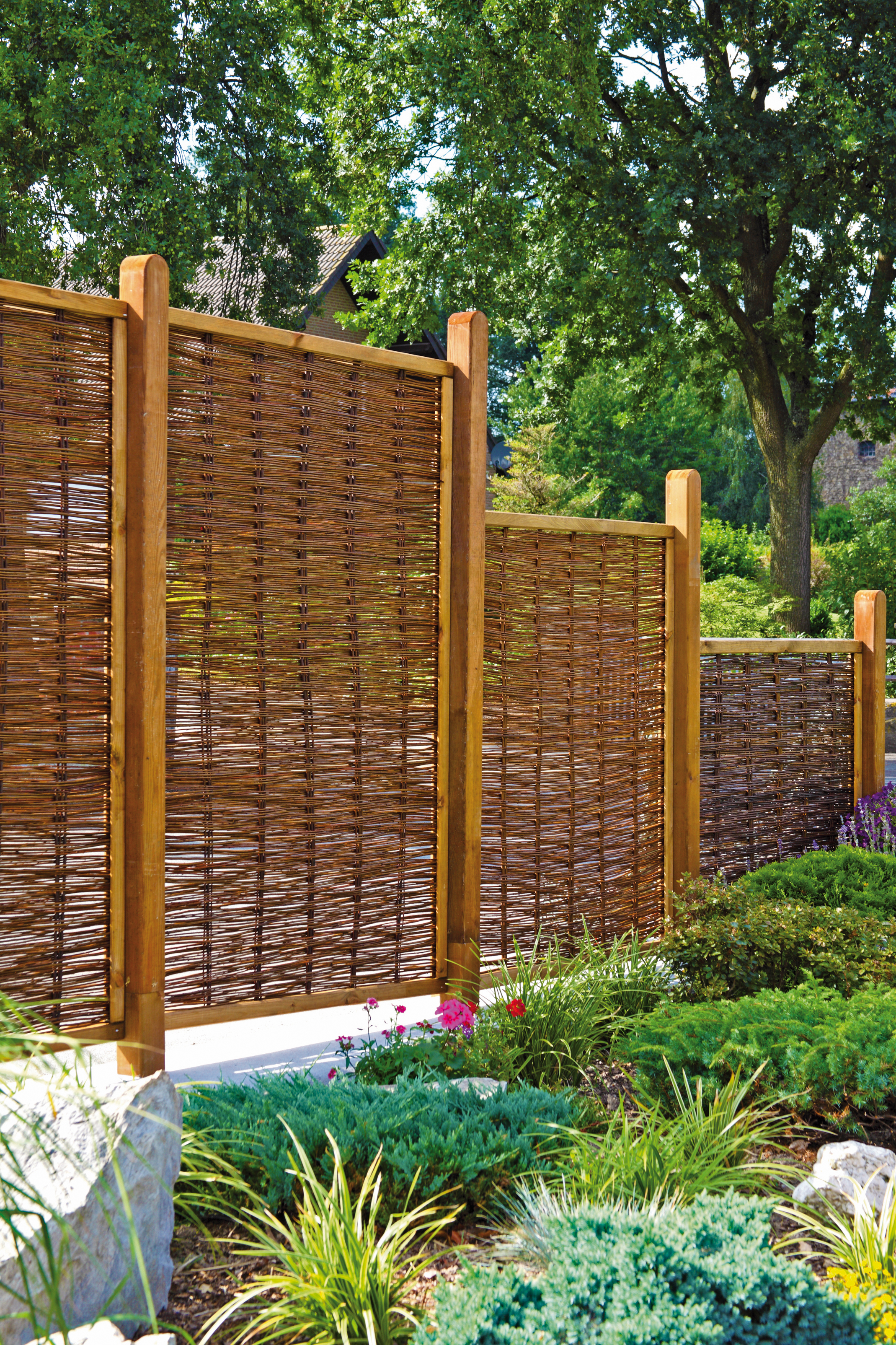 T&J FAKO Natürlicher Sichtschutz Zaun