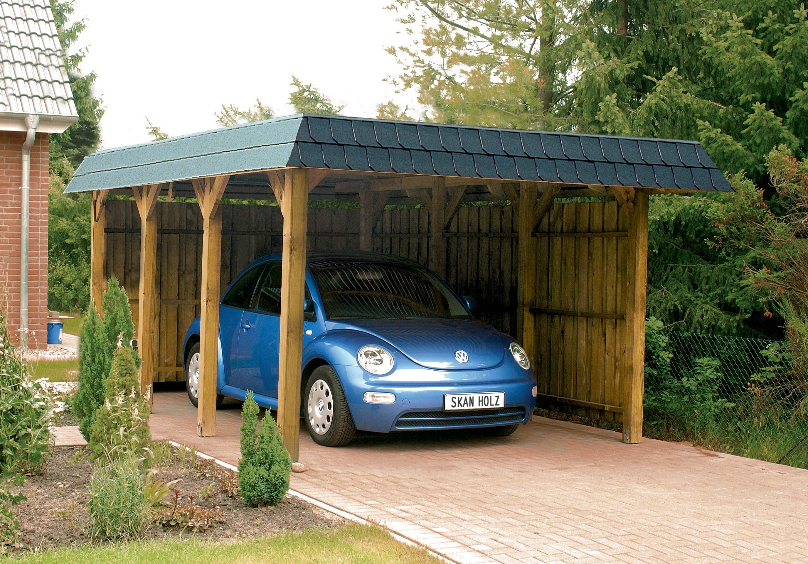 Skan Holz Nadelholz Walmdach Carports
