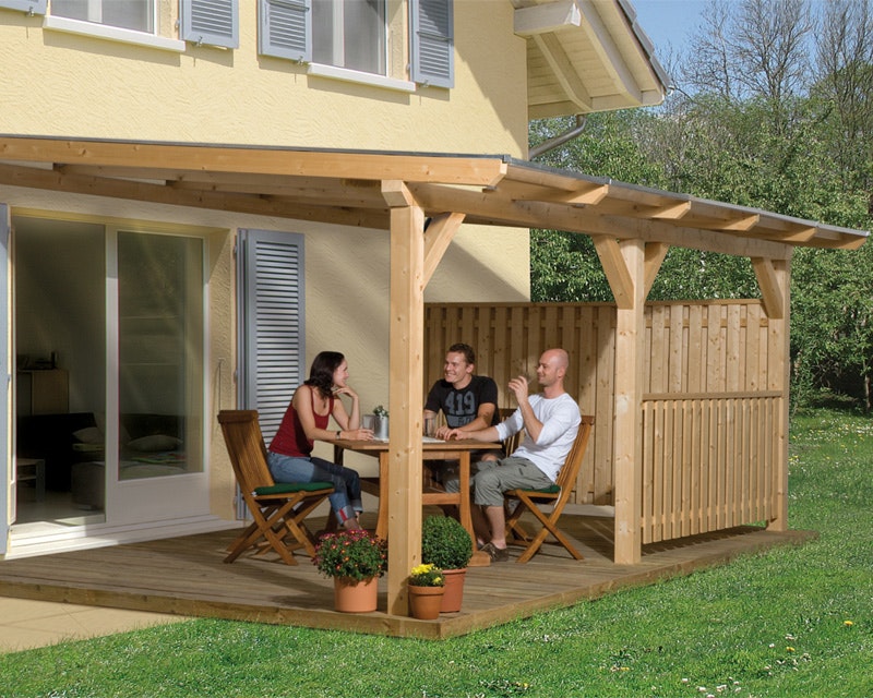 Weka Leimholz Terrassenüberdachung