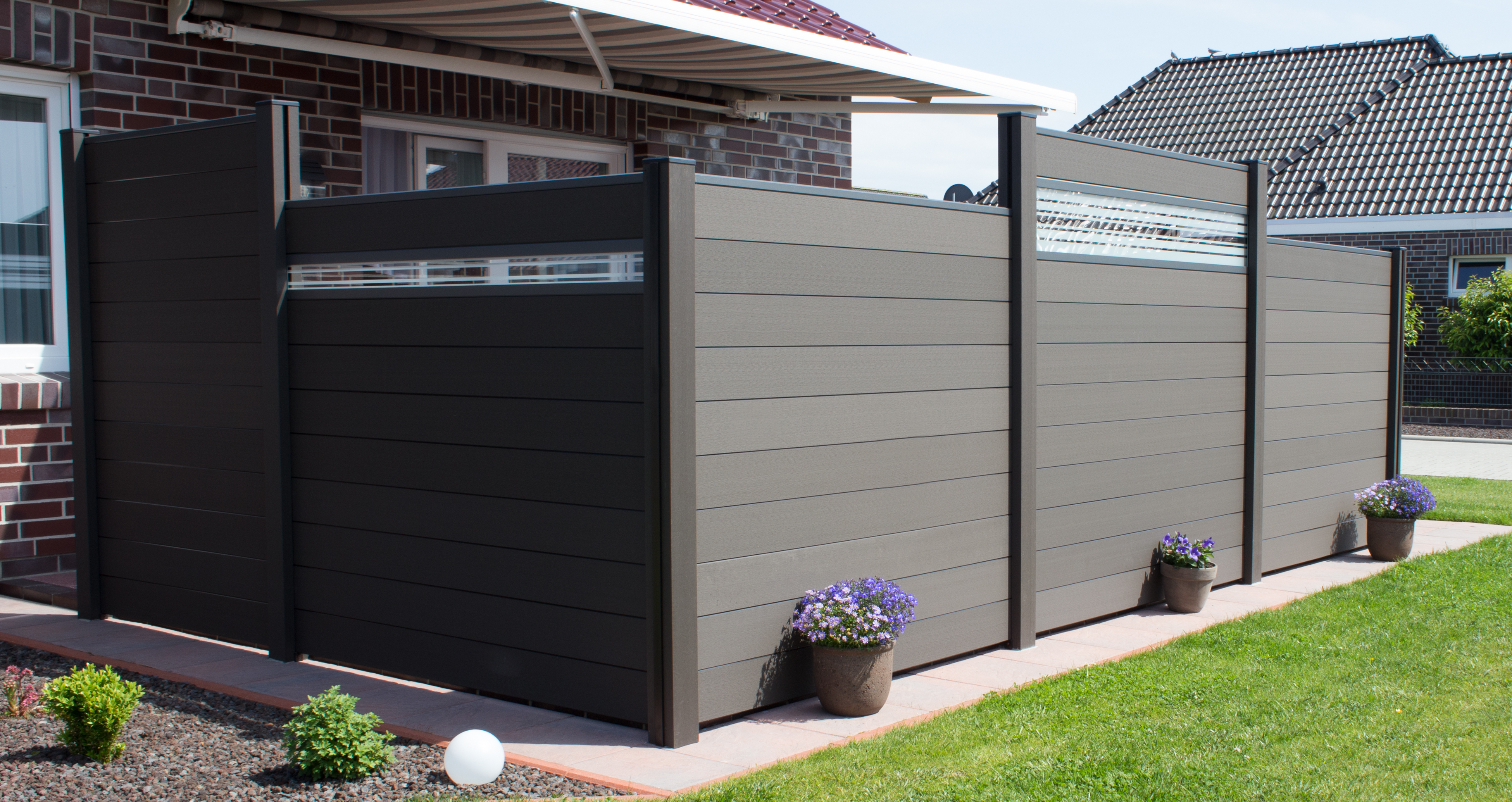 GroJa Solid Stecksystem Sichtschutz Zaun