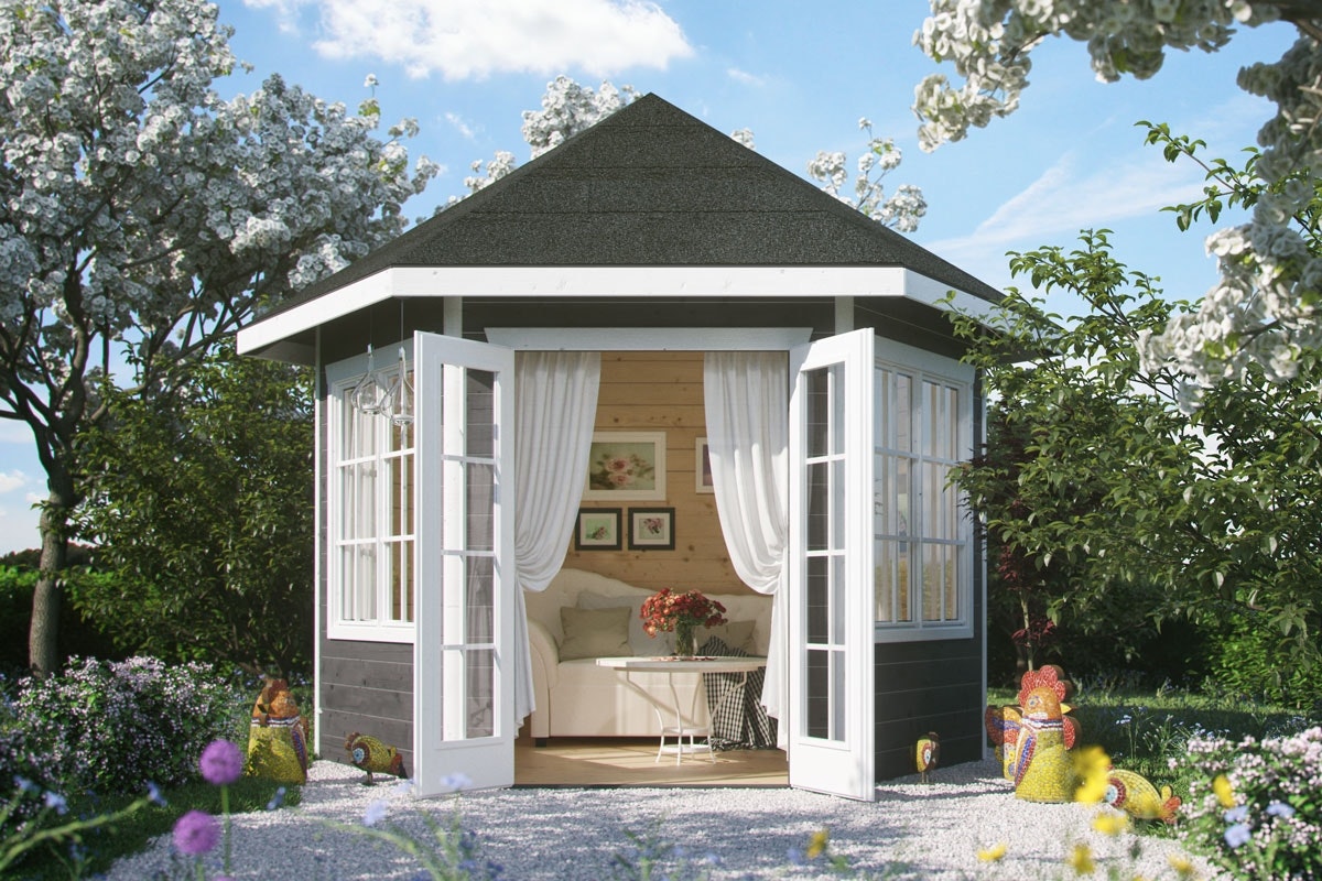 Skan Holz Spitzdach Gartenhäuser