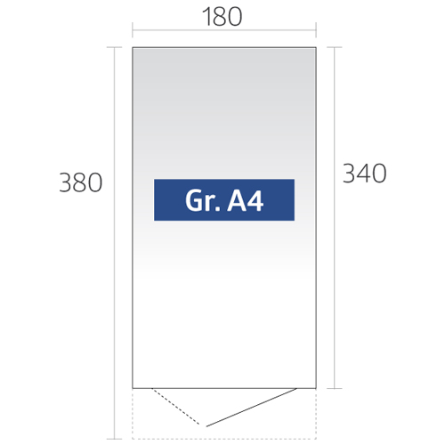 180 x 380cm (Gr. A4) Varianten Bild