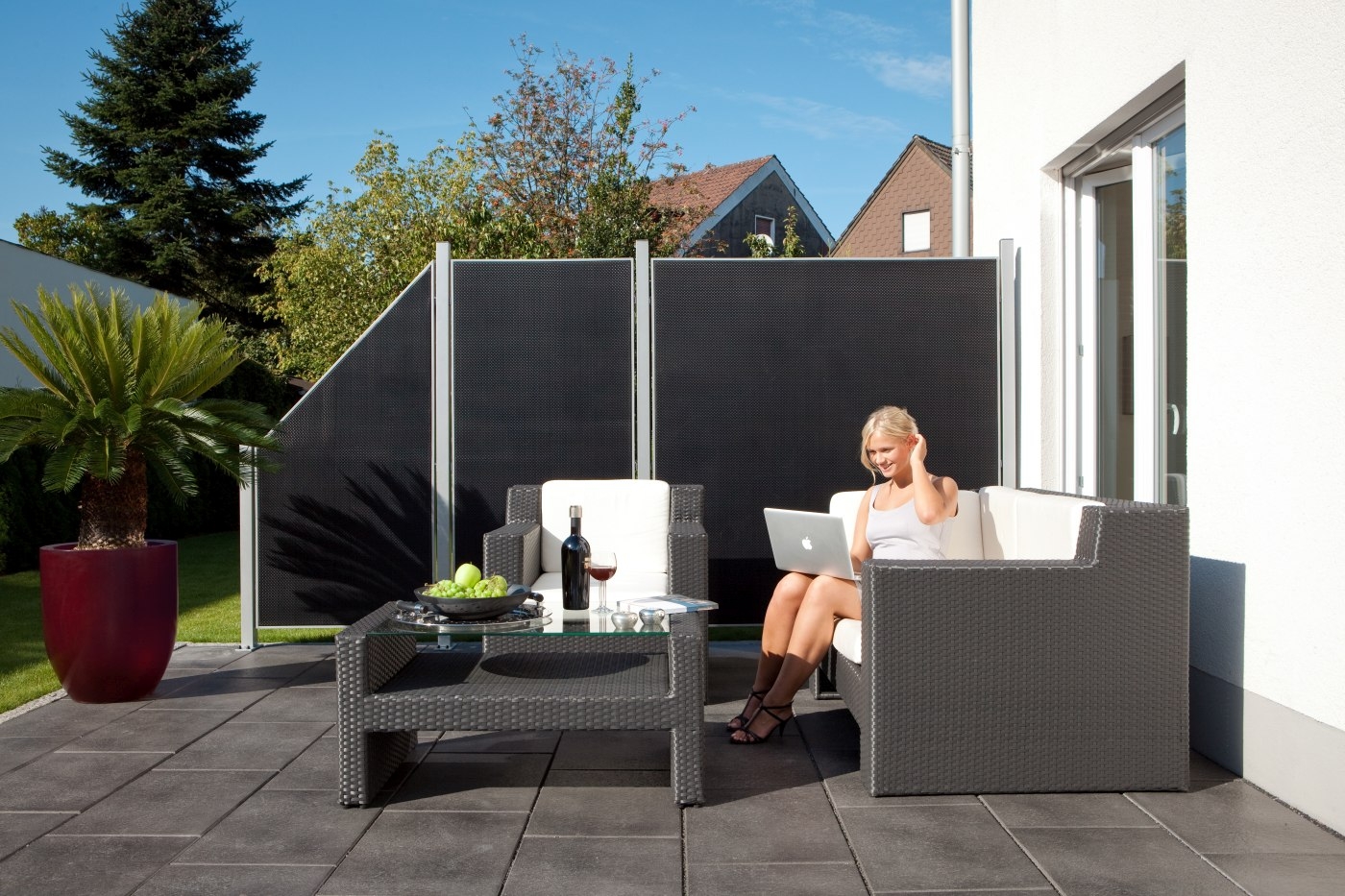 Sichtschutzzaun für die Terrasse