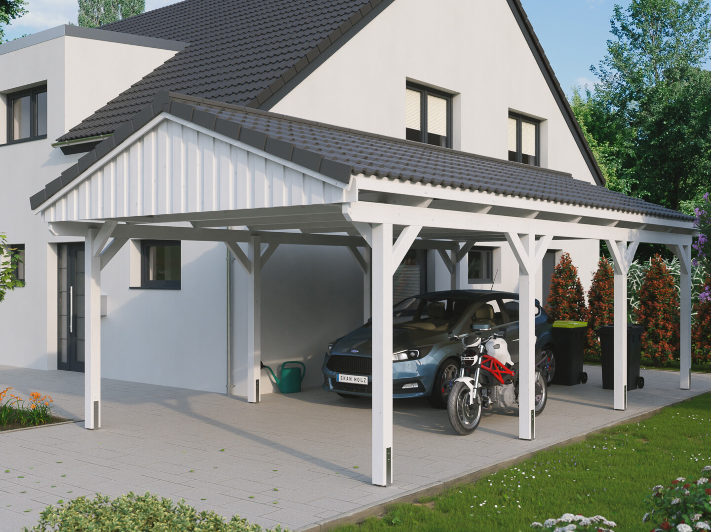 Skan Holz Fichtelberg - Satteldach Einzelcarport