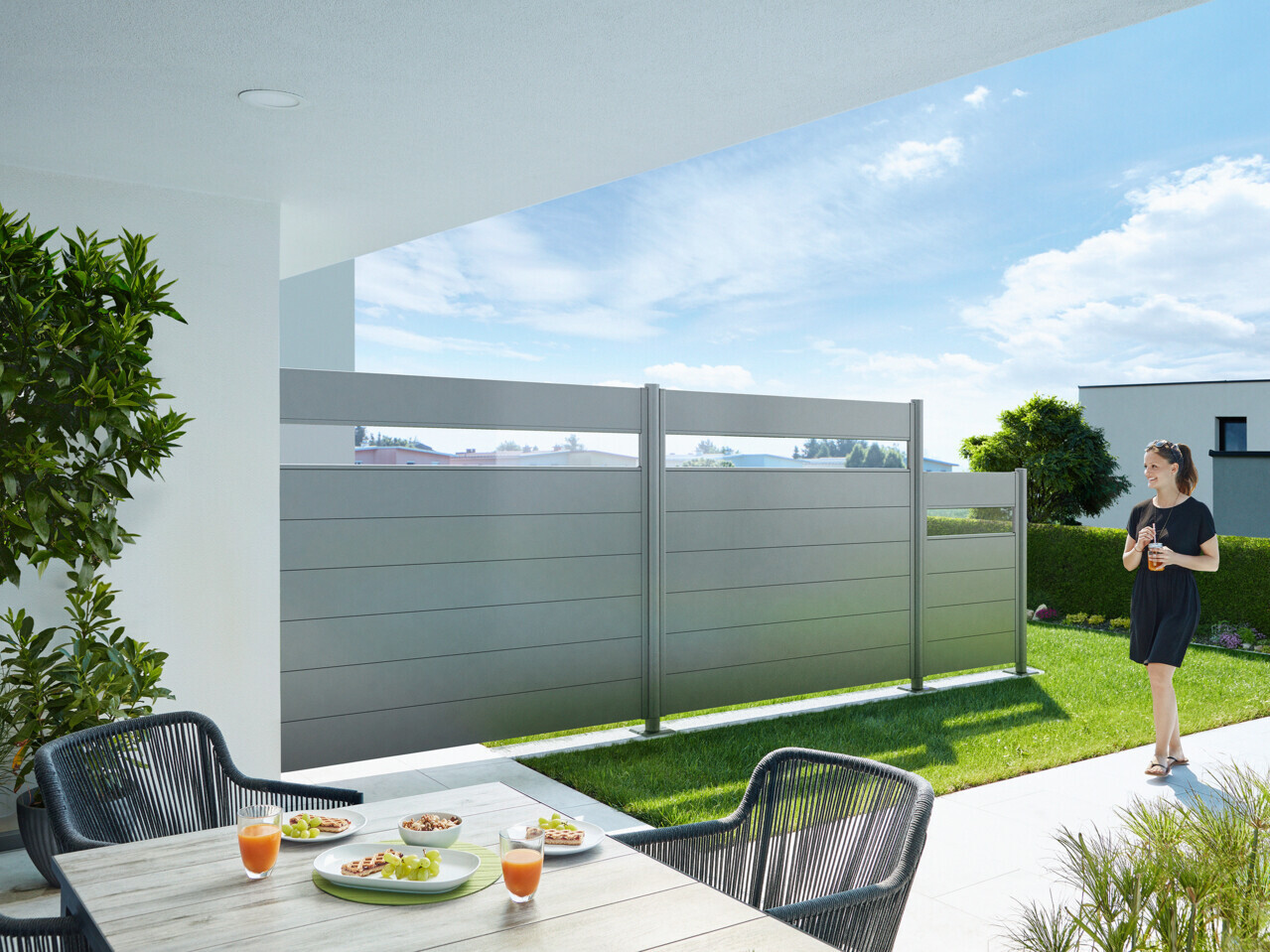 Biohort Sichtschutzzaun Montage