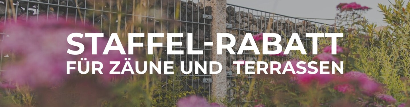 Attraktive Rabatte auf unsere Zäune und Terrassen!