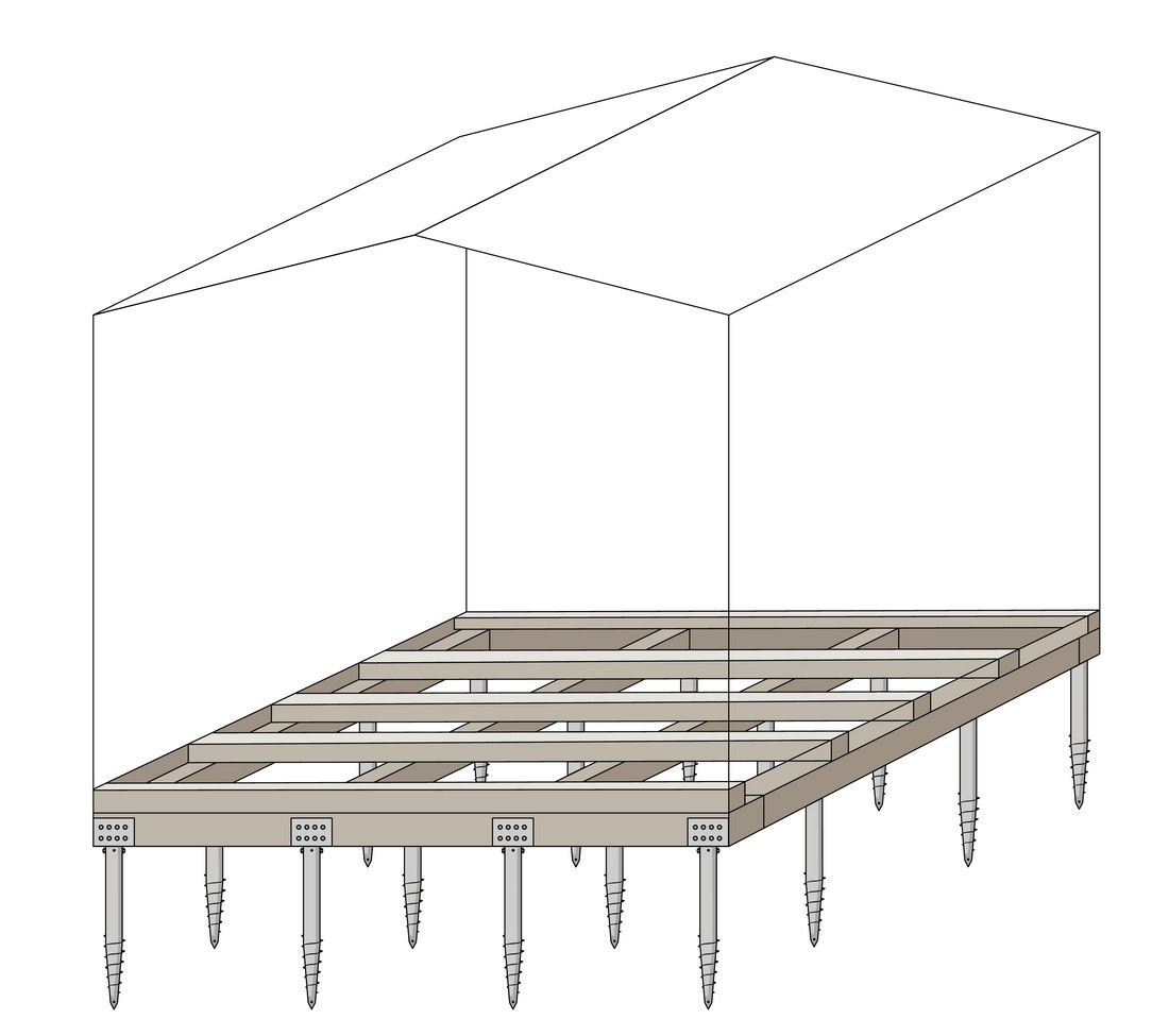 Beispiel für Fundament: Schraubfundament