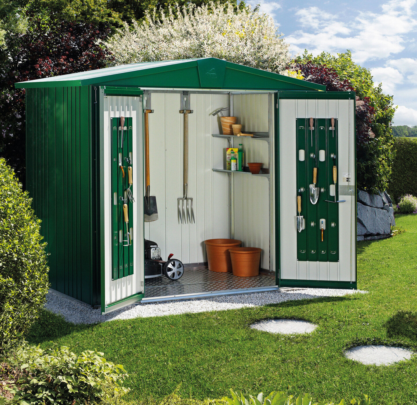 Biohort Europa Metall-Gerätehaus  | 1-2 Tage Lieferzeit | Mein-Gartenshop24.de