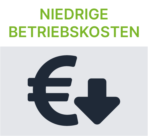 Niedrige Betriebskosten Im Vergleich sind die Kosten für das Aufladen der Akkus deutlich geringer als für die erforderliche Menge Benzin für die gleiche Leistung