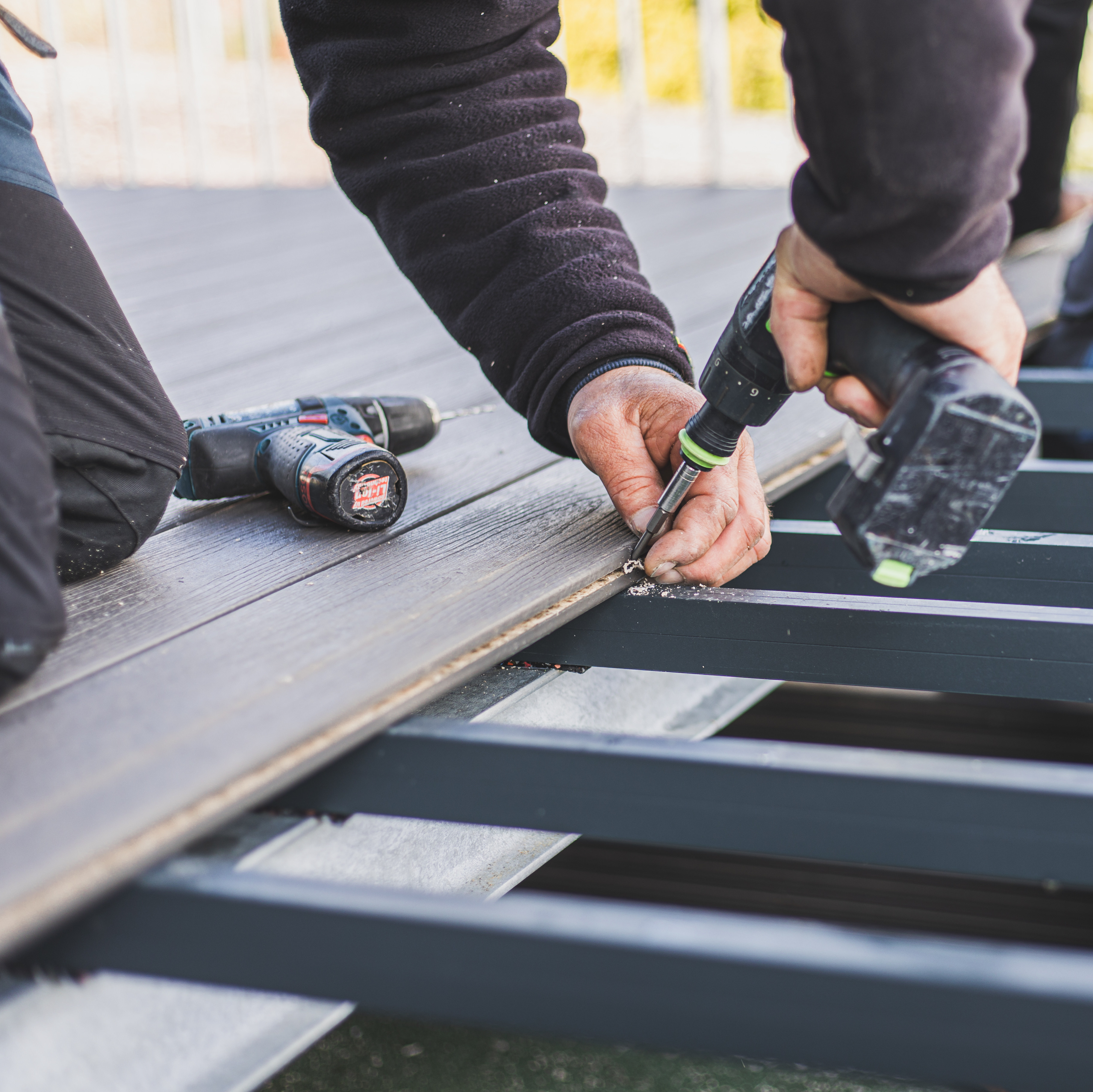 Unterkonstruktion für die Terrasse