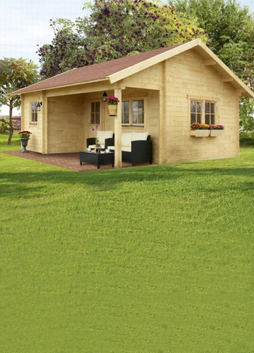 Das Skanholz Freizeithaus – hochwertiges Blockbohlenhaus mit viel Platz