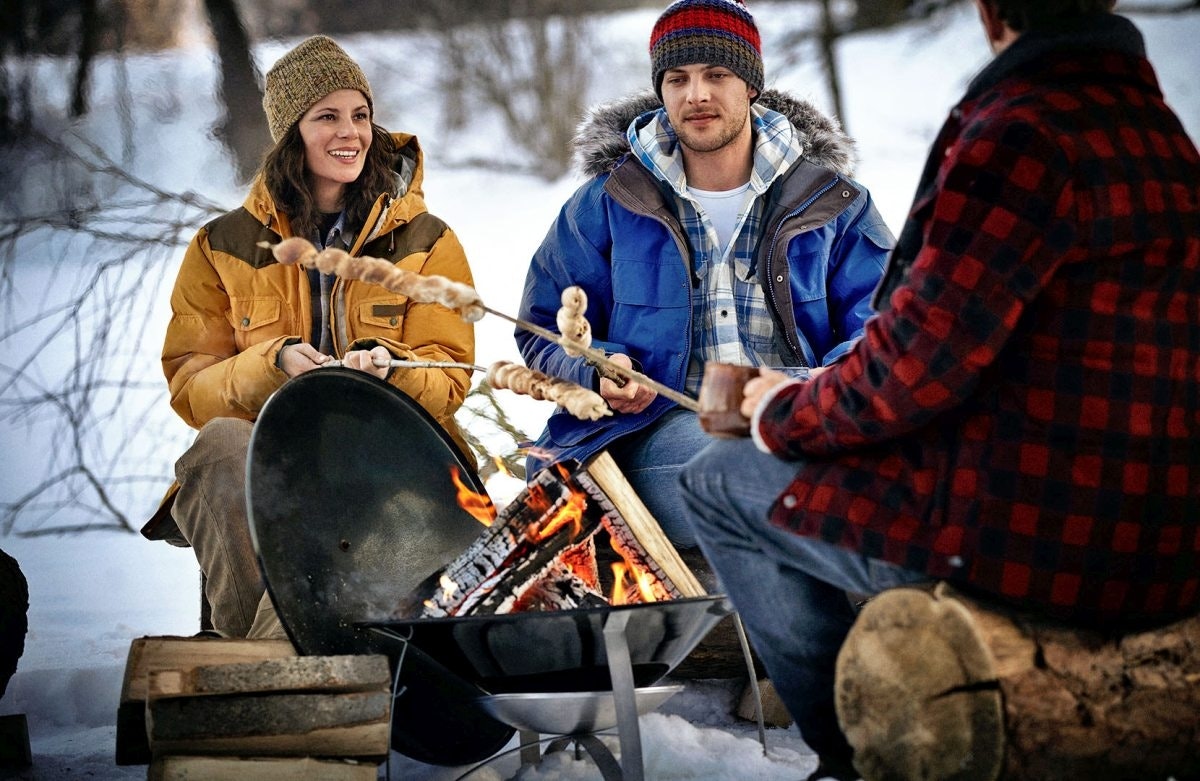 Wintergrillen Feuerstelle Wintergrillen Feuerstelle