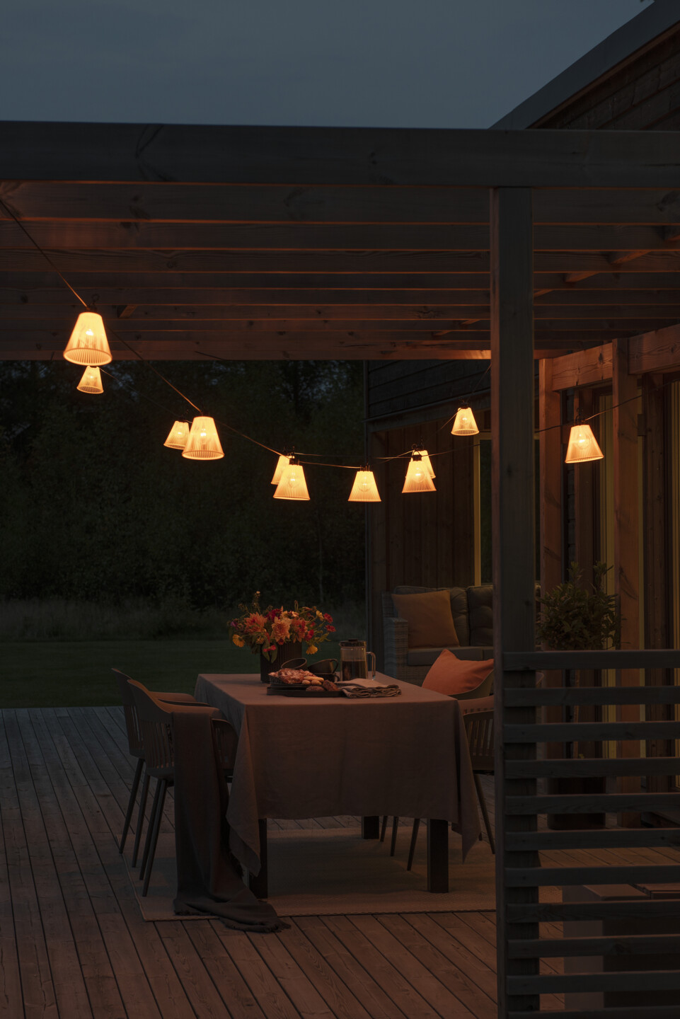 Konstsmide LED Partyketten Basisset, 10 Birnen, bernseinfarben