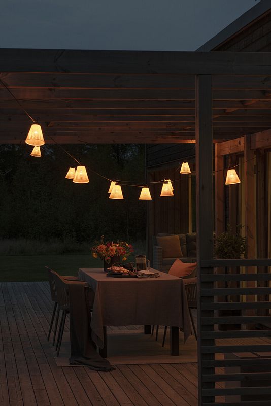 Konstsmide LED Partyketten Basisset, 10 Birnen, bernseinfarben