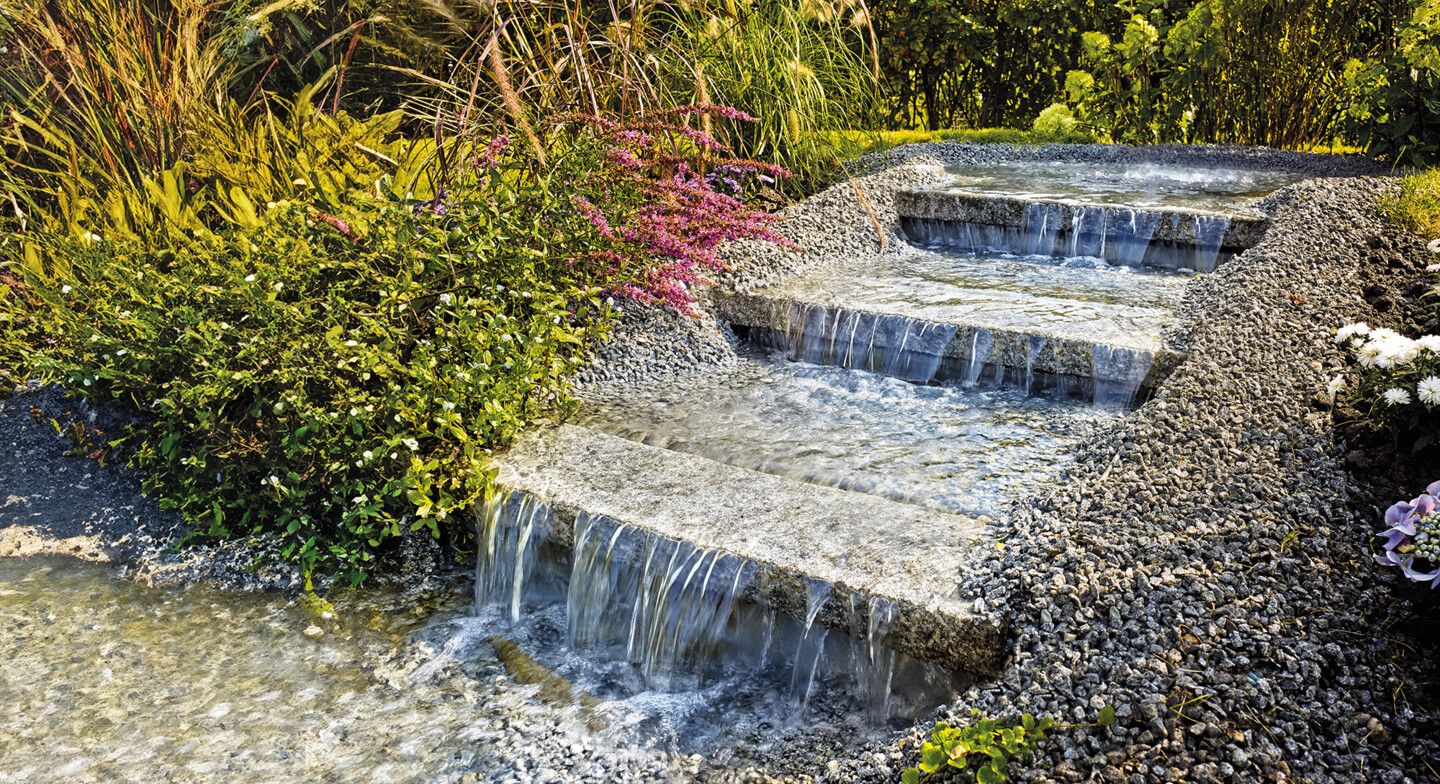 Bachlauf an einen Garten 