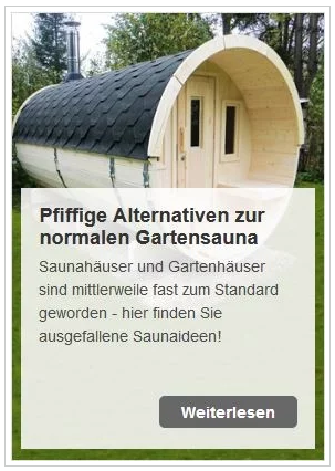 Alternative Gartensauna