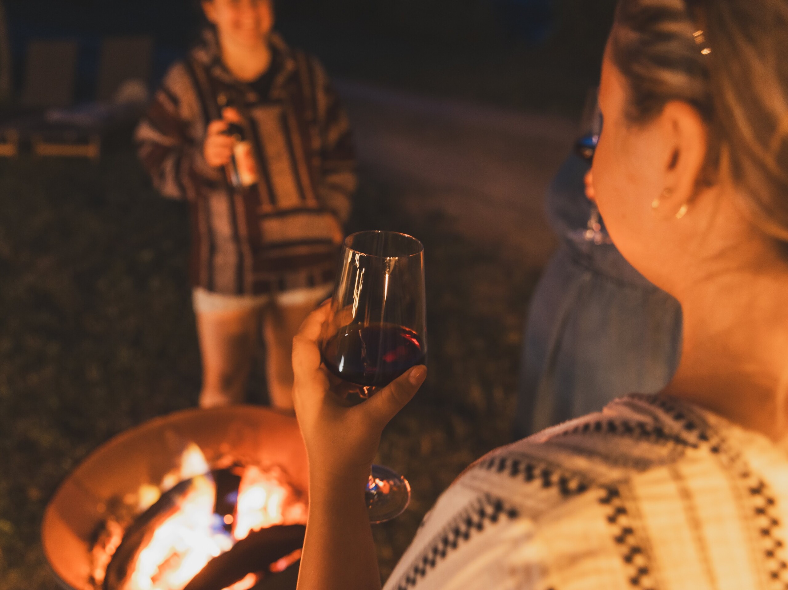 Wärme rund um die Feuerschale