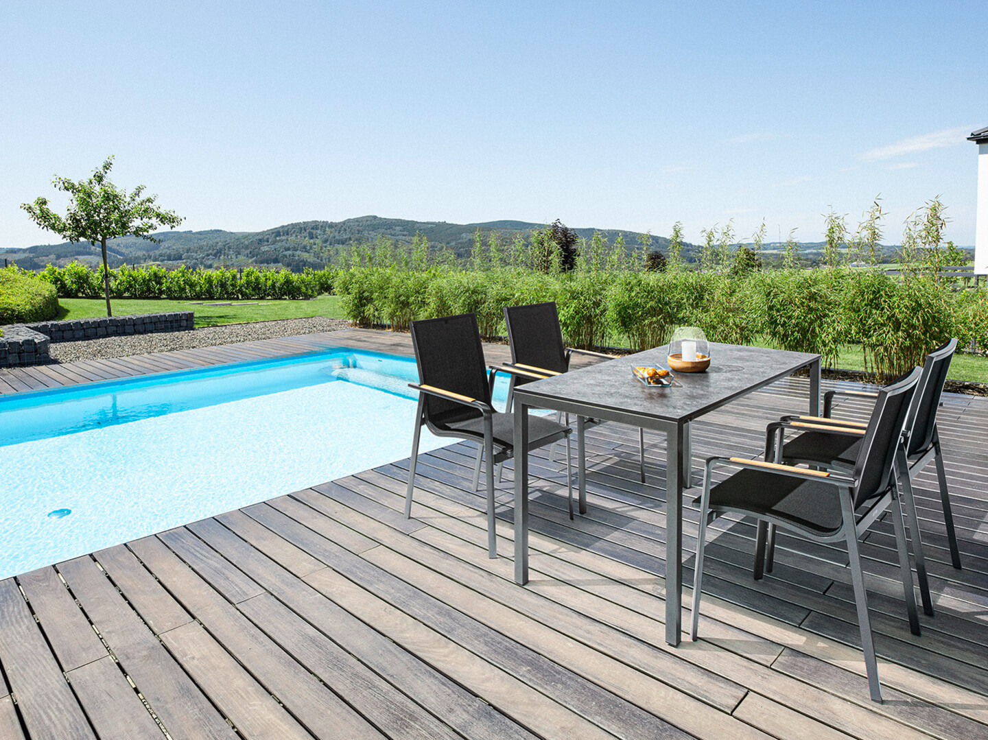 Kettler HPL-Ausziehtisch CUBIC, Aluminium / HPL