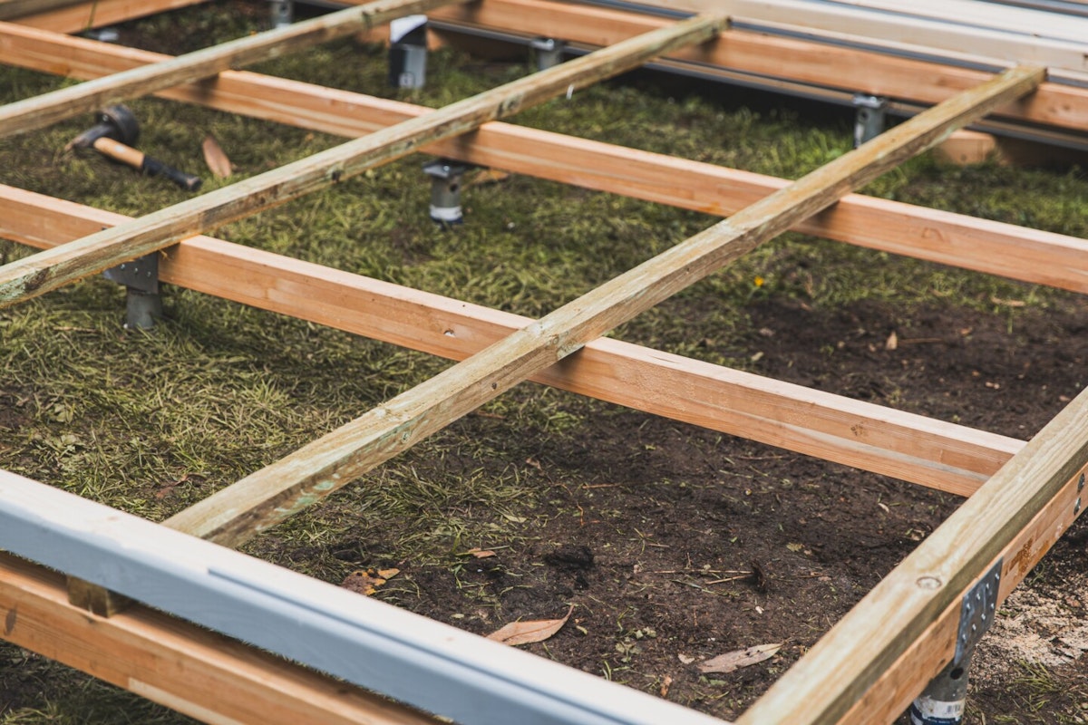 Gartenhaus Fundamentrahmen Fundamentrahmen und Konterlattung