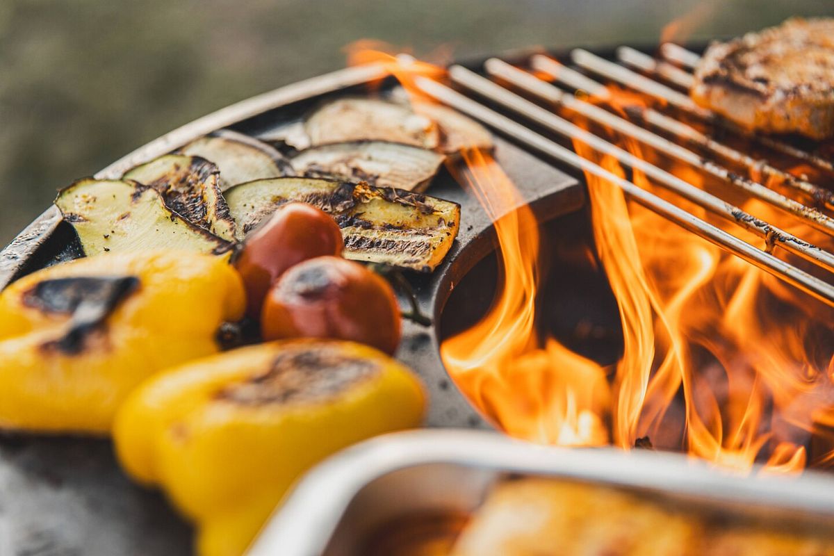 höfats BOWL 70 Plancha-Grillset hoch