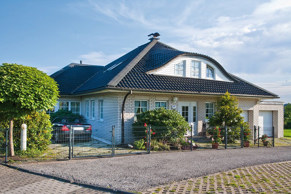 Einfacher Gittermattenzaun 