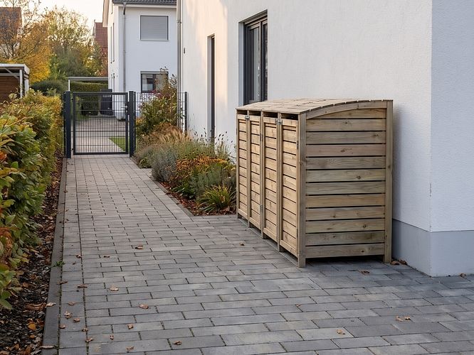 11 Ideen für einen modernen Mülltonnen-Sichtschutz