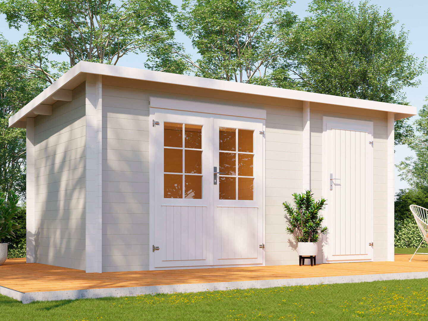 Wolff Finnhaus Gartenhaus Geeltje 4323 - 28 mm