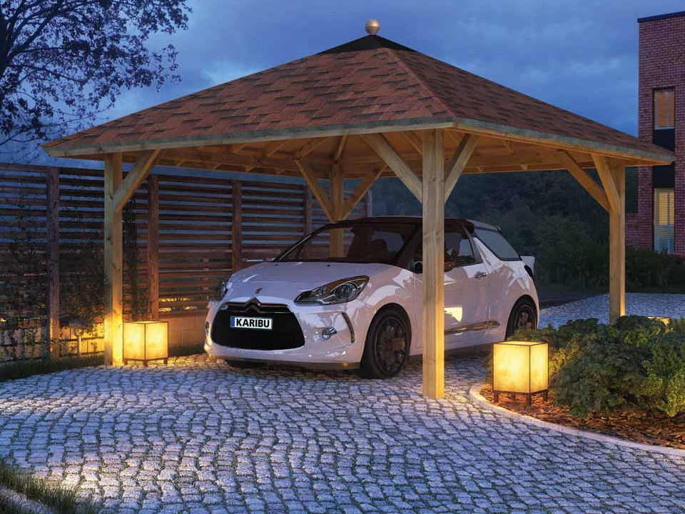 Karibu Pavillon Carport Kirn 1/2/3