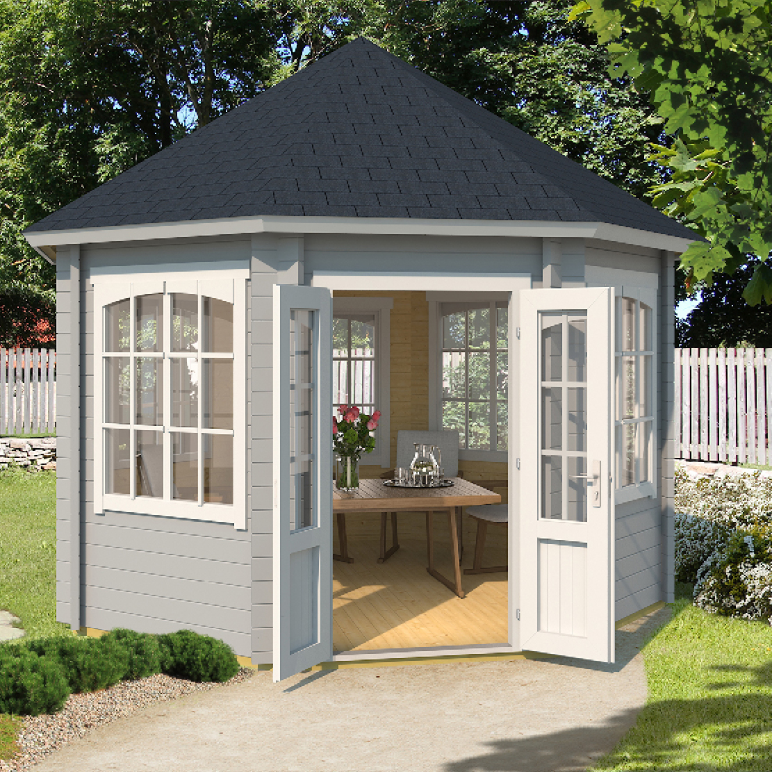 Platz im Grünen - Pavillon aus Holz