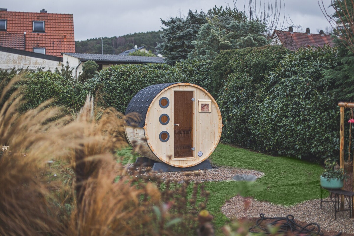 Wolff Finnhaus Saunafass Mini Klein aber fein - das fertige Wolff Finnhaus Saunafass ist ein absolutes Prachtstück!