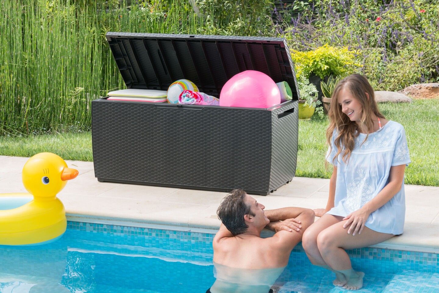 Tepro Gartenbox Rattan Style Box Capri