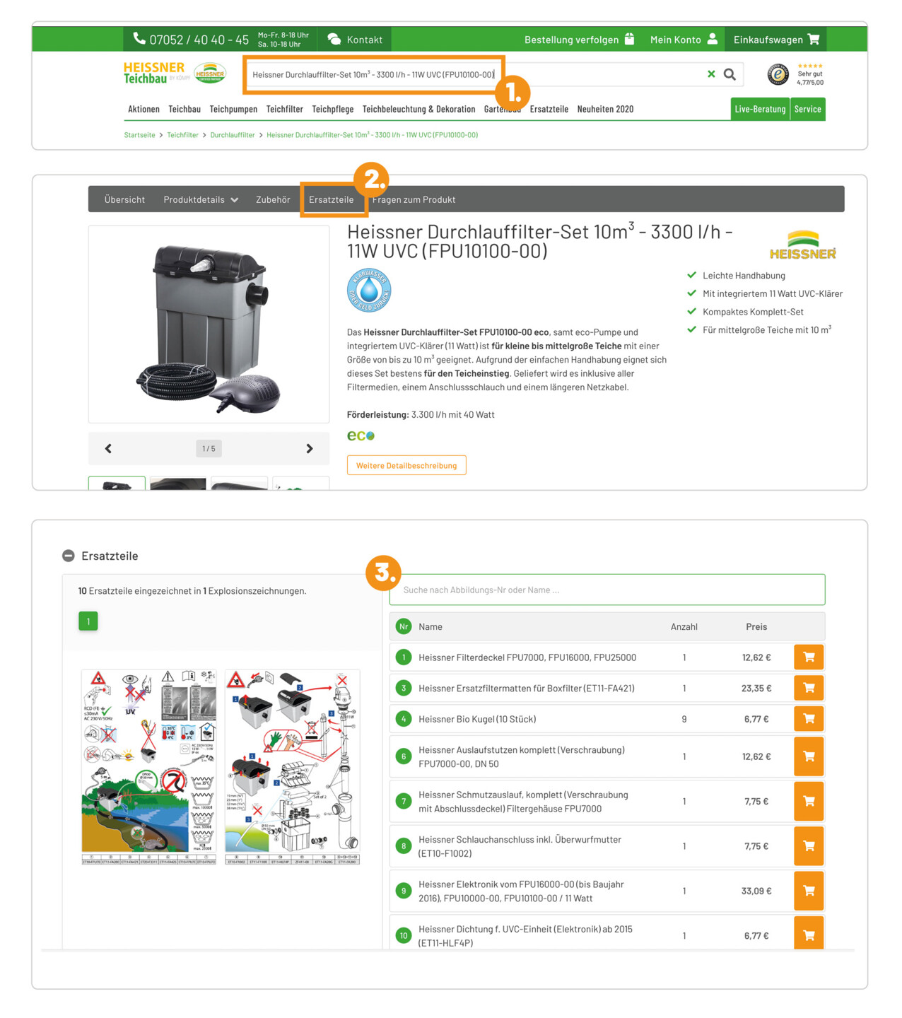 Heissner Ersatzteile finden