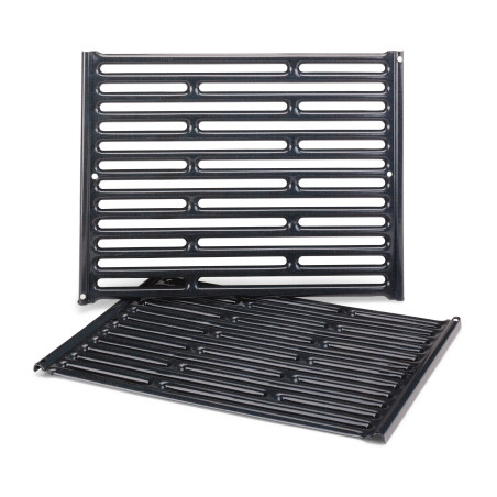 Ein Grillrost aus Gusseisen mit Emaillie-Becshichtung