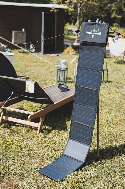 Stellen Sie das Solarpaneel überall auf