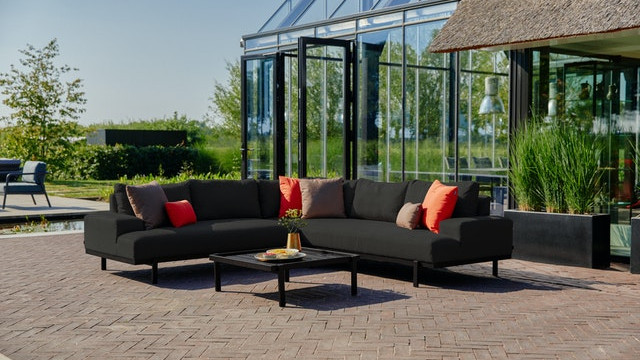 Hartman Loungetisch HARRY 84 x 80 x 29 cm Aluminium black 