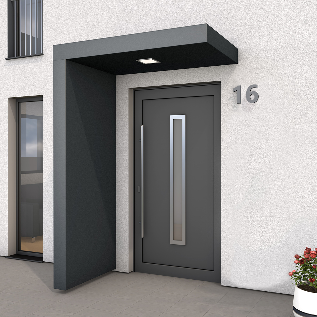 Vordach: Schutz für Tür und Fassade