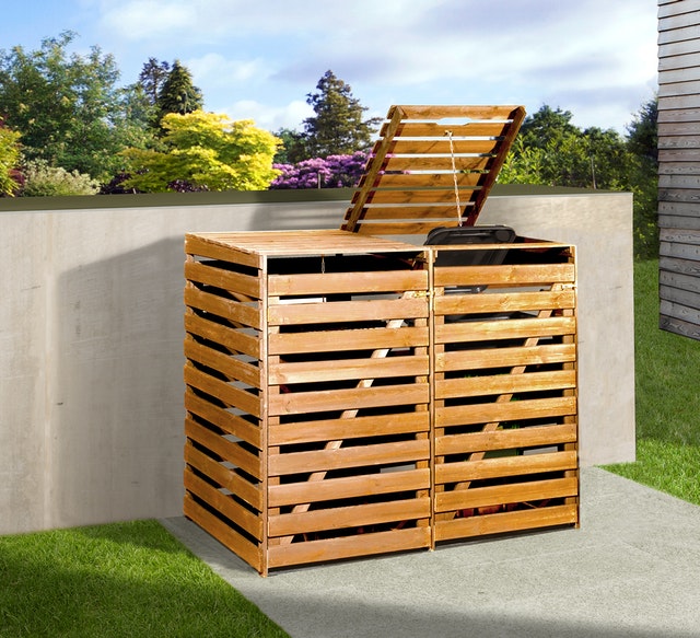 Weka Mülltonnenbox für 2 od. 3 240 Liter Tonnen