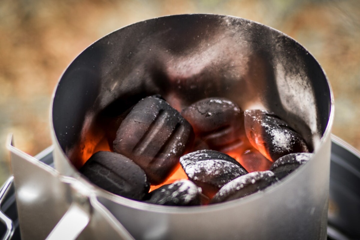 Die Weber Premium Briketts nach 15 Minuten Die Weber Premium Briketts nach 15 Minuten