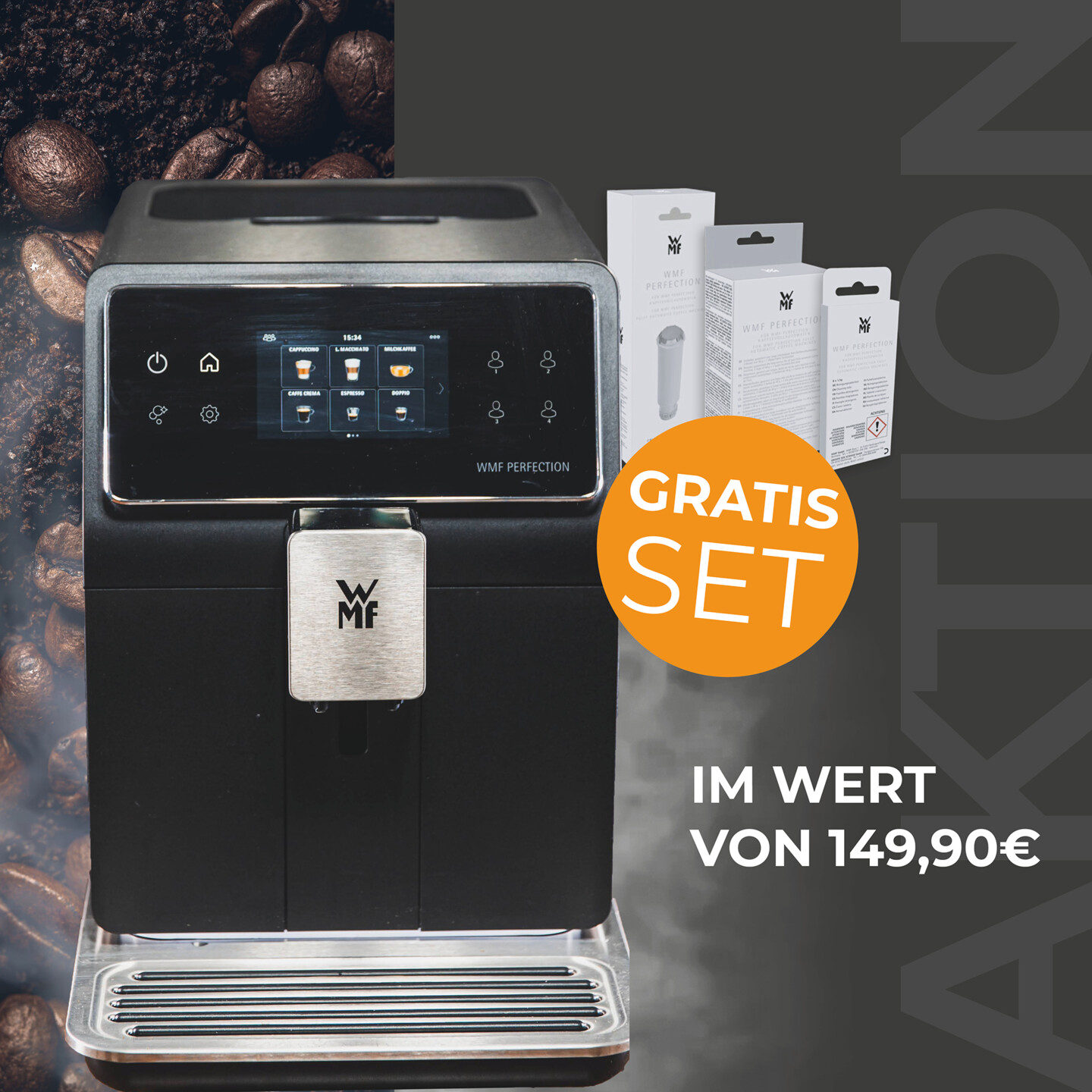 Gratis Reinigungsset zu jeder WMF Perfection Kaffeemaschine