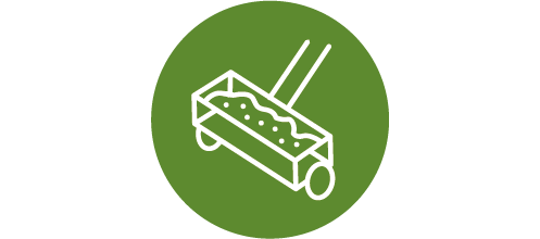 Icon: Rasen kalken und sanden