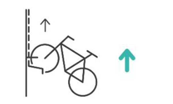 Schritt 3: Fahrrad hochschieben Bikelift Skizze Schritt 3