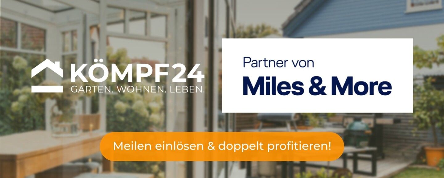 Jetzt doppelt punkten und sparen mit Miles & More und dem KÖMPF24 Bonusprogramm