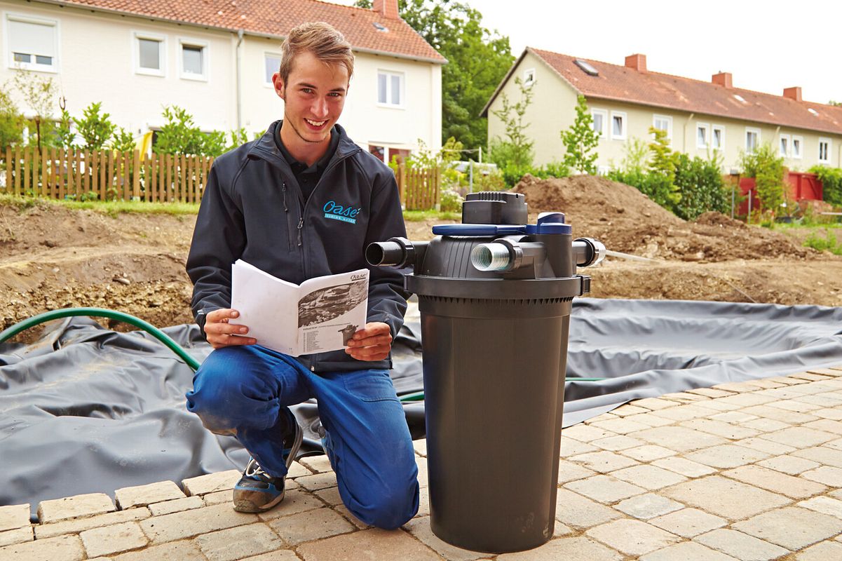 Teichtechnik wird eingesetzt